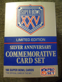 Superbowl Ltd Edition XXV NFL Football Proset 160 card set