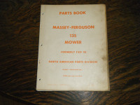 Massey Ferguson 135 Mower  Parts Book formerly F-EO 35  1958