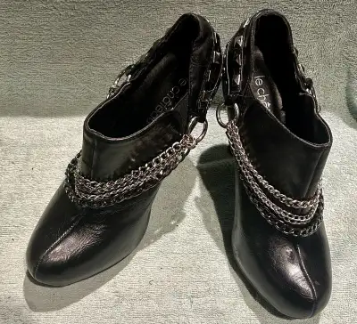 Le Chateau Black Studded Ankle Booties, View more