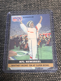 Whitney Houston football card 