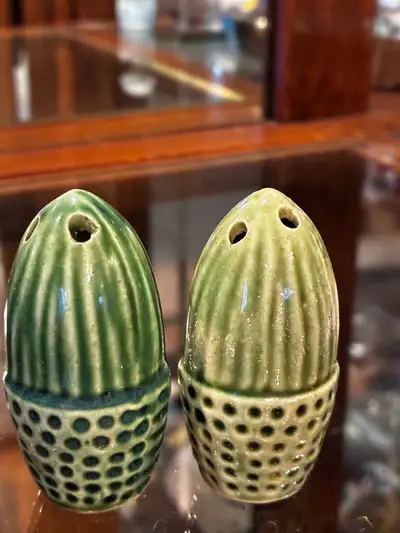 vintage ceramic cactus salt and pepper shakers , View more