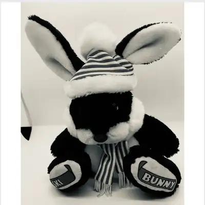 Vintage 89's Vail Ski Bunny Plush Black & White, View more