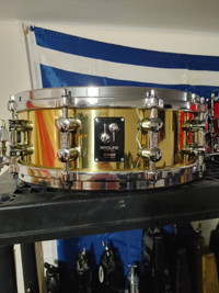 Sonor,  Prolite series,  14x5 Brass shell snare drum.