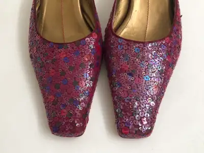 DKNY Sequin Slides Made in Spain- $10, View more