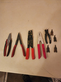 Wire Strippers, Crimping tool, Snap Ring Pliers