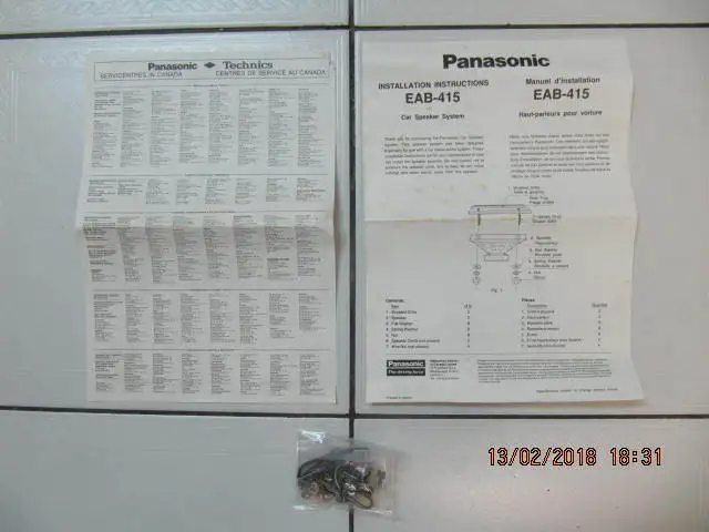 ClassicPanasonic EAB-415 Direct Sound 4x10 Car Speakers 1970-80s in Arts & Collectibles in Mississauga / Peel Region - Image 8