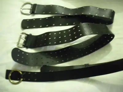 - - Six very well made - - BLACK BELTS to choose from - - some wide, - - They are only - - $10.00 -...