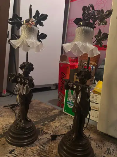 Vintage Cherub Table Lamps, View more