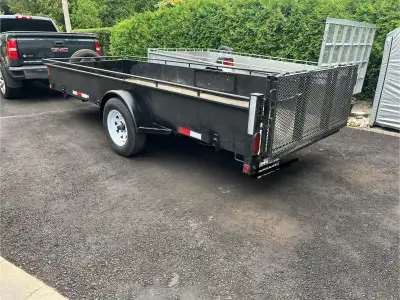 Great utility/ landscape trailer for sale . Wheel wells have been replaced and some repairs have bee...