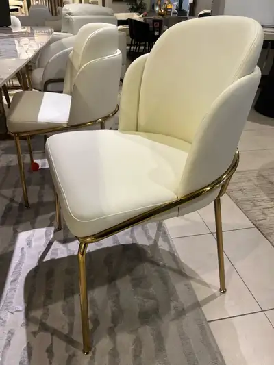 rove rh style white leather dining chairs , View more