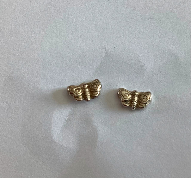 Silver Toned Butterfly Post Pierced Earrings in Jewellery & Watches in Winnipeg
