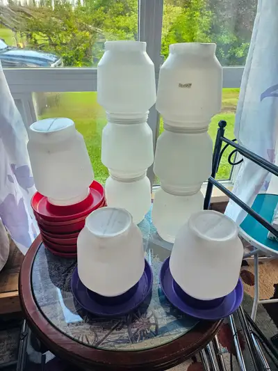 Chicken waterers and feeders, View more