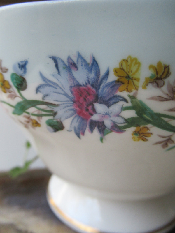 Porcelain Sugar Bowl "Cornflower" by EB Foley, England 1948-1963 in Arts & Collectibles in Prince George - Image 4