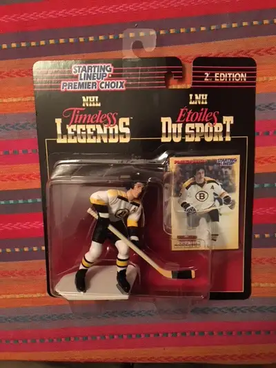 Phil Esposito Timeless Legends action figure and hockey card, View more