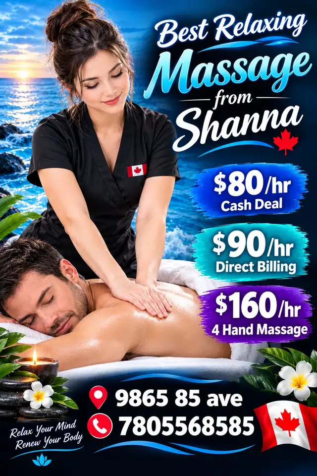 Best relaxation massage from Shanna$80 hr