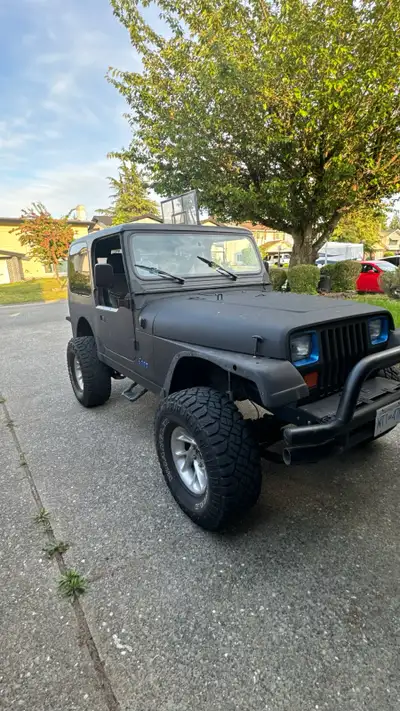 Jeep yj with 350 chevy 4 main swap by a professional runs and drives great have no place to park at...