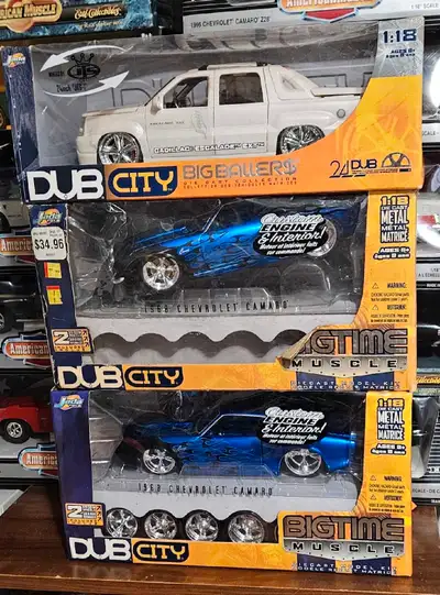 JADA DUB CITY BIG TIME MUSCLE 1:18 SCALE DIE CAST METAL CARS RARE! Prices below: DUB City Jada 1 18...
