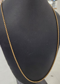 6.638g 10K Yellow Gold Rope Necklace