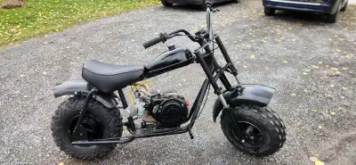 Baja MB200 mini bike heavily modded with: Powerfist 196cc engine Torque converter and cover Riser pl...