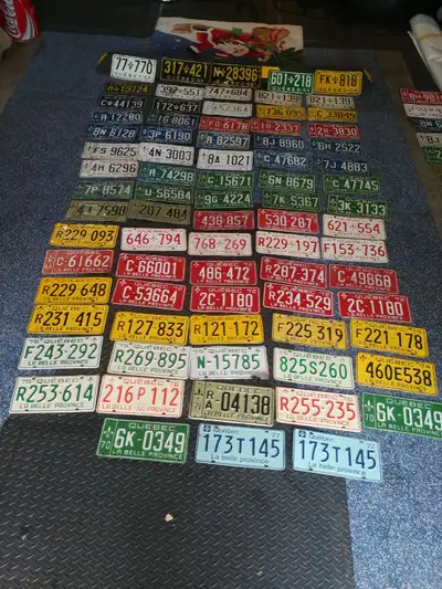 plaques immatriculation auto voiture license plates vintage antique.parfait pour decorer garag- man...