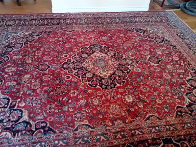 STUNNING*RARE PERSIAN RUG*MASHAD*151"X116"HAND-KNOTTED PURE WOOL, View more