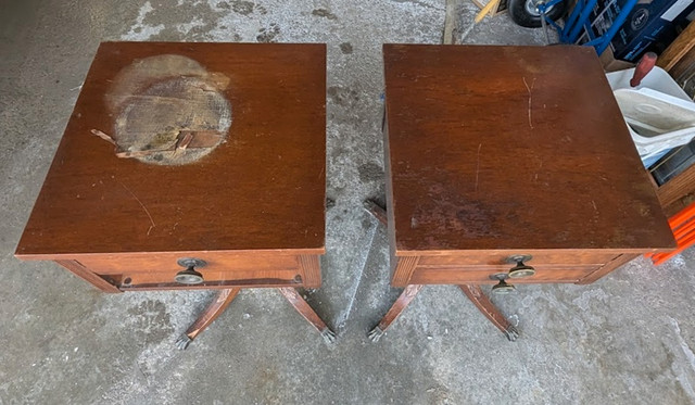 Antique Bedside-night-lamp tables in Other Tables in Ottawa - Image 2