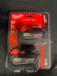 New Milwaukee Red Lithium XC 5.0 Batteries (2)