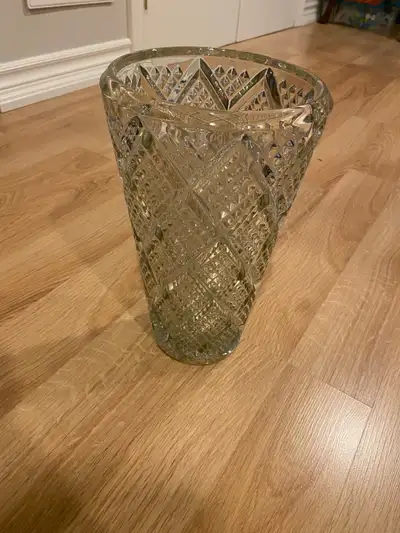Glass vase 14 inches tall 6 inch opening , View more