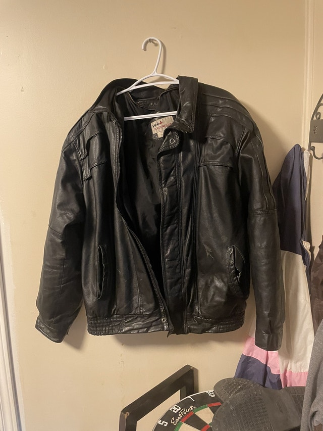 1970’s Vintage Boulevard Club Mens Leather Jacket (Tall Large) Men's