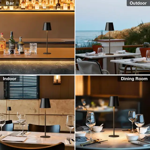 Cordless Table Lamp Set of 2, Rechargeable Touch LED Lamps, 3 Co in Indoor Lighting & Fans in Oshawa / Durham Region - Image 8