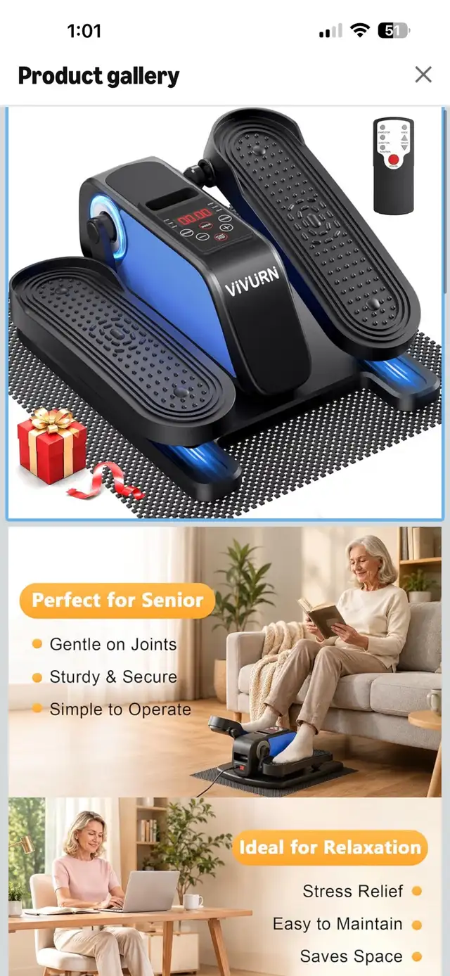 VIVURN Under Desk Elliptical