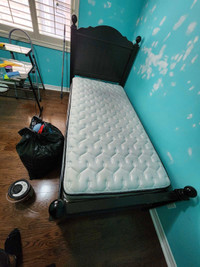 Twin bed frame plus mattress 