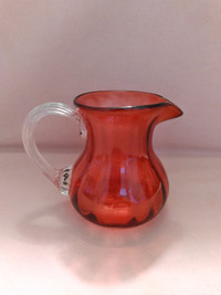 Vintage Cranberry Glass Jug