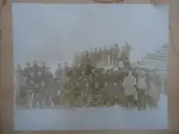 1930 Ouvriers de Chantiers Camp de Bûcherons Photo Ancienne