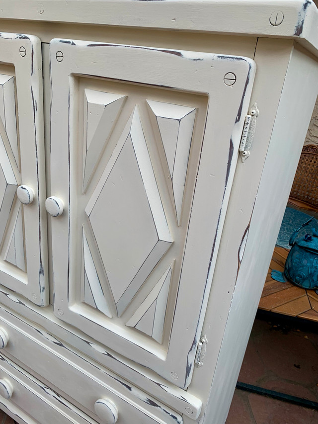 Farmhouse Armoire & Matching Nightstand in Dressers & Wardrobes in Edmonton - Image 3