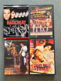 Music movie DVDs EUC Summer Dreams Backbeat Buddy Holly Story &