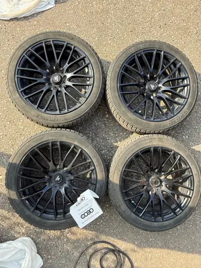 Selling a set of Michelin X-Ice Snow 235/45R18 98H XL winter tires, mounted on 18” C-Wheels Orion Al...