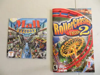 ROLLERCOASTER TYCOON 2 AND MALL TYCOON GAME GUIDES IN GOOD CONDITION. ASKING $10.00