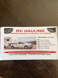 RV hauling and transport 