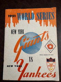 1951 Official World Series Baseball Program Yankees vs. Giants 