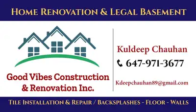 Handyman 647 971 3677 and Renovation, View more