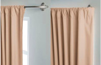 AmazonBasics® Room Darkening Curtain Rod (28-48”, Nickel)