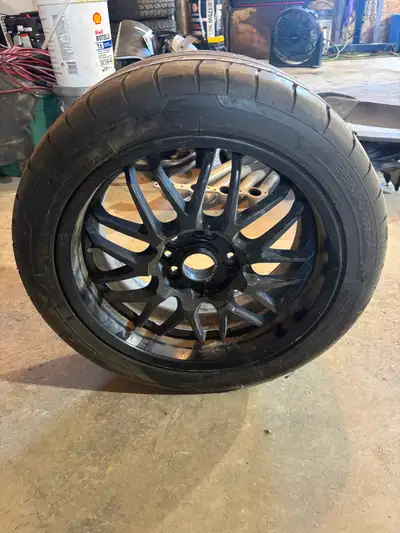 Off of FD Rx-7 Sizes in pics staggered set up What you see is what you get Lots of life in tires no...