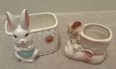 VINTAGE CERAMIC BABY VASES (made Japan), View more