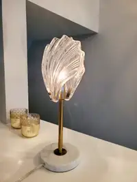 Glamorous seashell table lamps