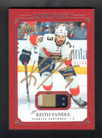 2019-20 Chronology Canvas Autographs Red Keith Yandle PATCH AUTO