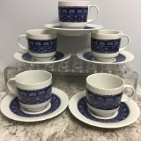 Royal Doulton Babylon Cups and Saucers - Set of 5