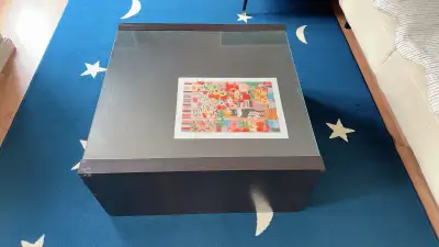 IKEA coffee table with a glass top, View more