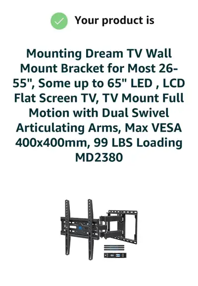 Mounting Dream TV Wall Mount, View more