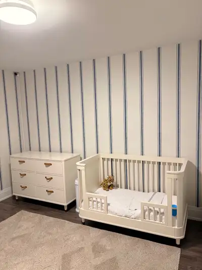 Convertible Crib, Dresser, and Changing Table set. I got these at West Coast Kids, the brand is Mill...